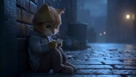 AI Video from prompt: The little boy kitten had never felt the world s