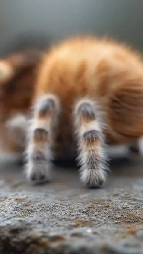 AI Video from prompt: The spider opened its mouth and hissed like a ki