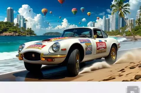 AI Video from prompt: The car is moving, rushing forward at high speed