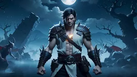 AI Video from prompt: In a dark, gothic animation style, a fierce batt