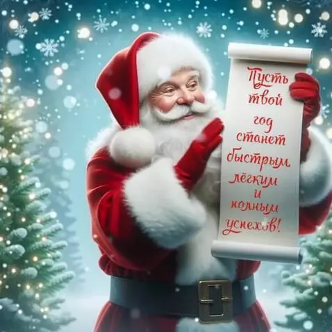 AI Video from prompt: Waves his hand and unfolds the banner