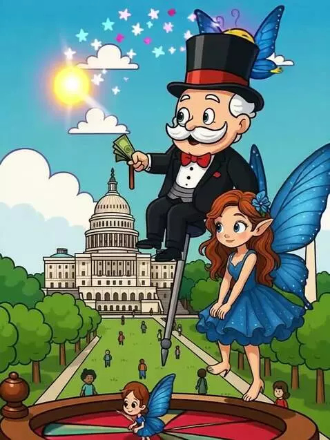 AI Video from prompt: Can you have Mr. Monopoly spinning on a roulette