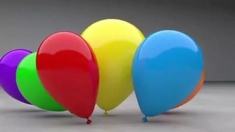 AI Video from prompt: Made a 15 seconds video of seven balloons on flo