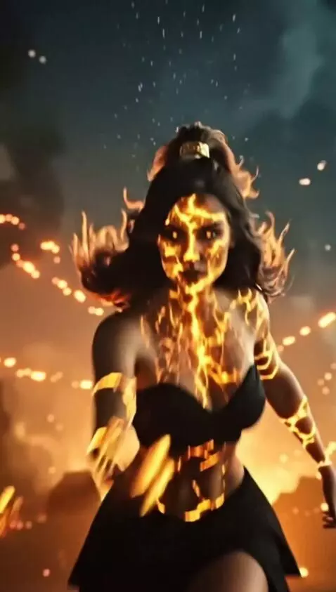 AI Video from prompt: The camera pulls back to reveal the girl in full