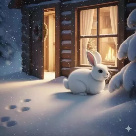 AI Video from prompt: the bunny turns left and jumps through the door 