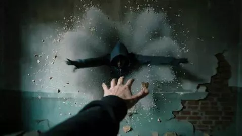 AI Video from prompt: A black faceless mysterious silhouette in a hood