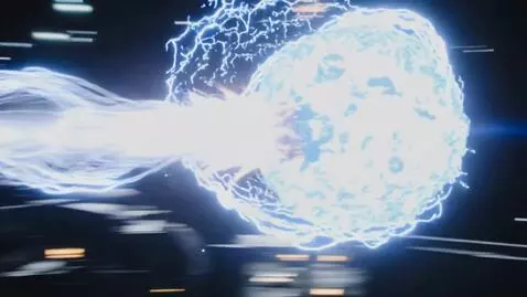 AI Video from prompt: Extreme close-up on the muzzle of a huge space c