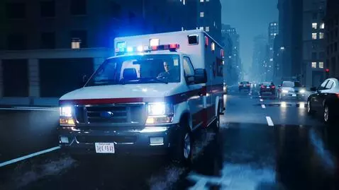 AI Video from prompt: A dramatic cinematic scene following an emergenc