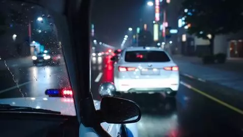 AI Video from prompt: Point-of-view shot from inside an emergency vehi