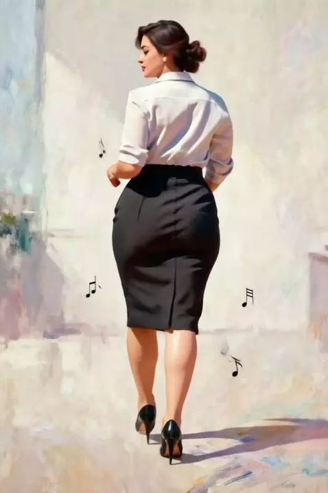 AI Video from prompt: she walked away, it was hypnotic