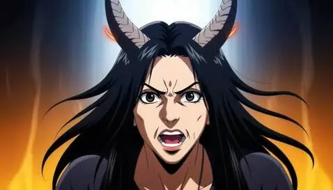 AI Video from prompt: The girl turns into a demon