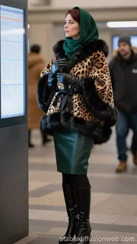 AI Video from prompt: A graceful woman in an elegant and luxurious win