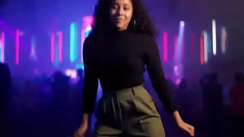 AI Video from prompt: girl dancing in nightclub