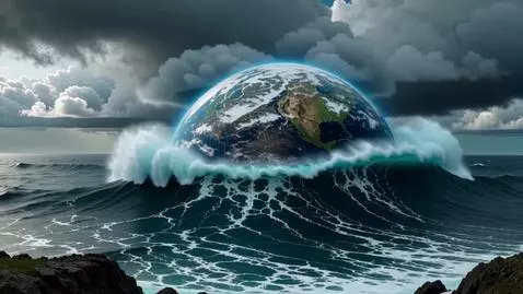 AI Video from prompt: Create video with the who earth sink in ocean du