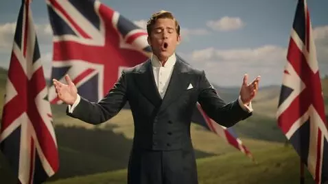 AI Video from prompt: Keir starmer wearing a dress dancing and singing