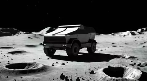 AI Video from prompt: Cyberpunk animation, Cybertruck executing a high