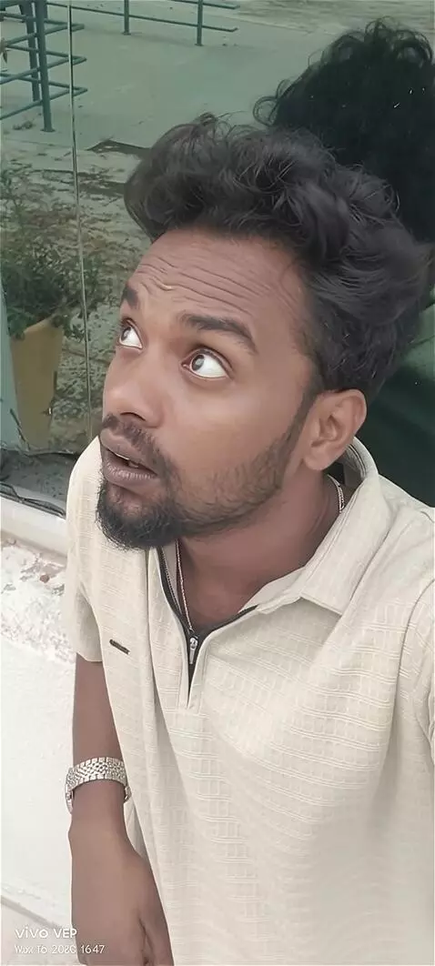 AI Video from prompt: A sudden spark of surprise flashes across his ey