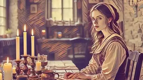 AI Video from prompt: The camera is motionless, the candles are burnin