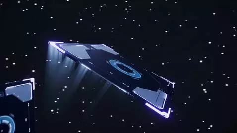 AI Video from prompt: A cinematic shot of a single futuristic floating