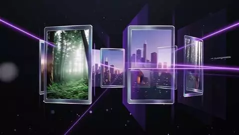 AI Video from prompt: A dramatic cinematic shot of a glowing holograph