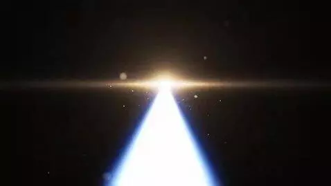 AI Video from prompt: a long beam of light extending into the distance