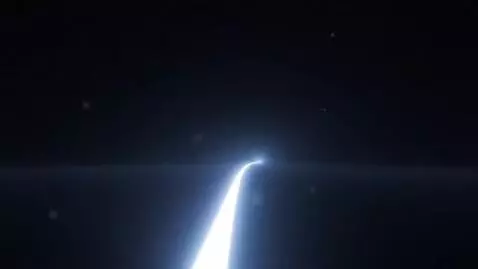 AI Video from prompt: a thin beam of light forming a path forward, cam