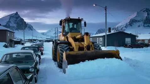 AI Video from prompt: A cinematic video, wide shot. A large wheel load