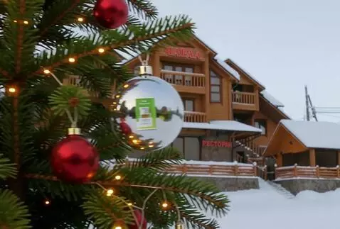 AI Video from prompt: A Christmas tree with warm, cozy lighting. In th
