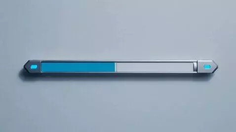 AI Video from prompt: A sleek progress bar jumps quickly to eighty per