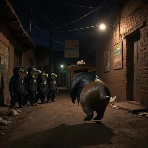 AI Video from prompt: The capybara staggers drunkenly on its hind legs