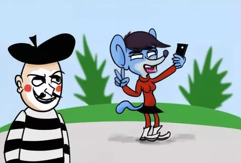 AI Video from prompt: Two cartoon characters are in a park. On the rig