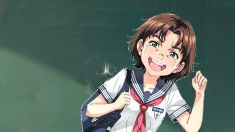 AI Video from prompt: The girl smiles and flirts, giggles