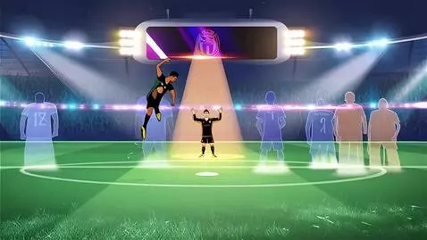 AI Video from prompt: Create a cartoon with Messi, Ronaldo, and other 
