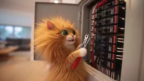 AI Video from prompt: A highly realistic, real-looking orange tabby ca