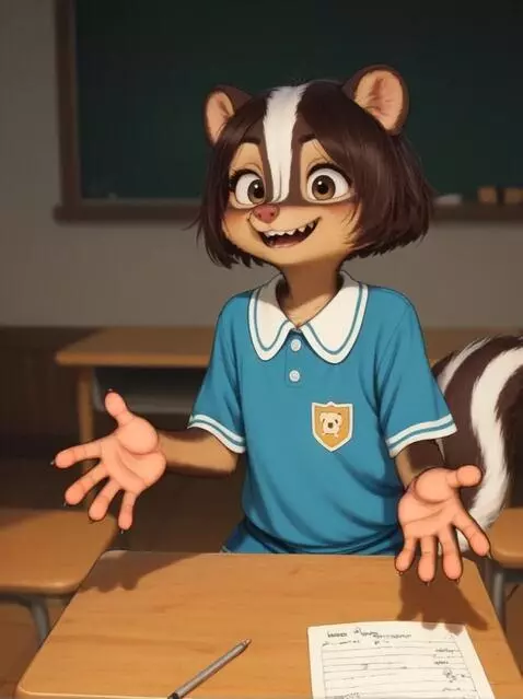 AI Video from prompt: presenting in class