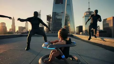 AI Video from prompt: Keep input baby face. Scene set on the rooftop o