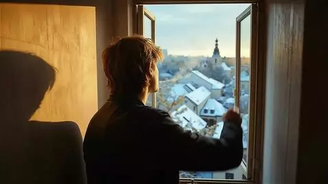 AI Video from prompt: The guy closes the window.