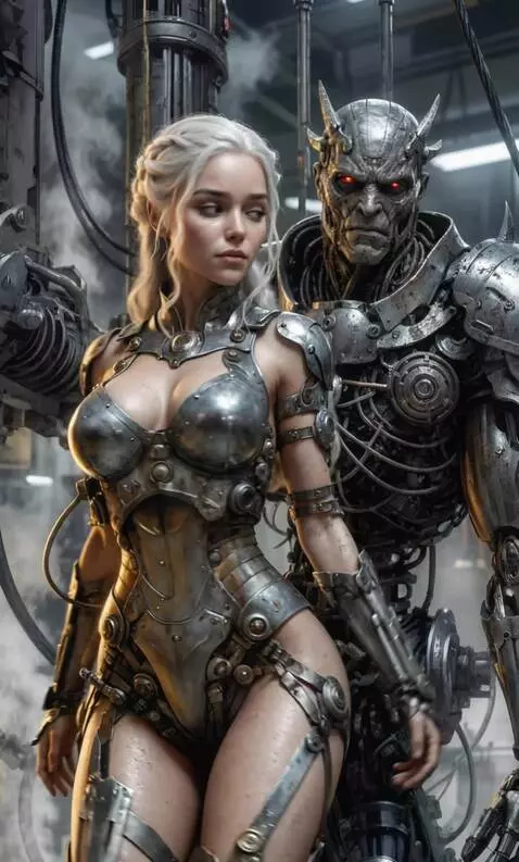 AI Video from prompt: She turns to him and puts her hand on his should