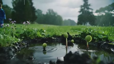 AI Video from prompt: create a video when seeds are growing and rain f