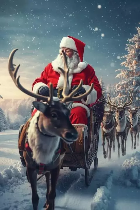 AI Video from prompt: A magical winter night, a fairy-tale forest shin