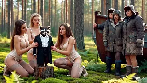 AI Video from prompt: Belarus. Summer. A pine forest. A bright, sunlit