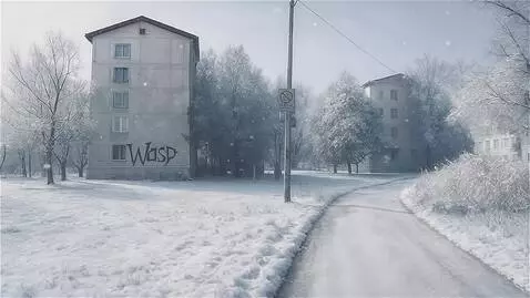 AI Video from prompt: The camera gently floats forward along the road.