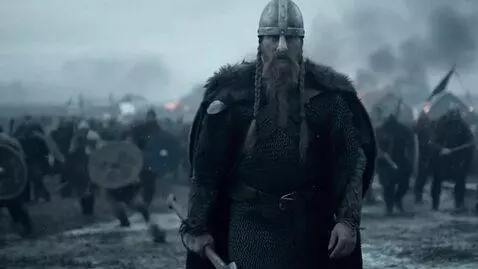 AI Video from prompt: Viking  into a battlefield