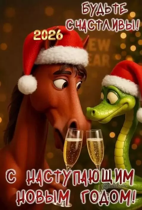 AI Video from prompt: The Horse and the Snake look at each other and c