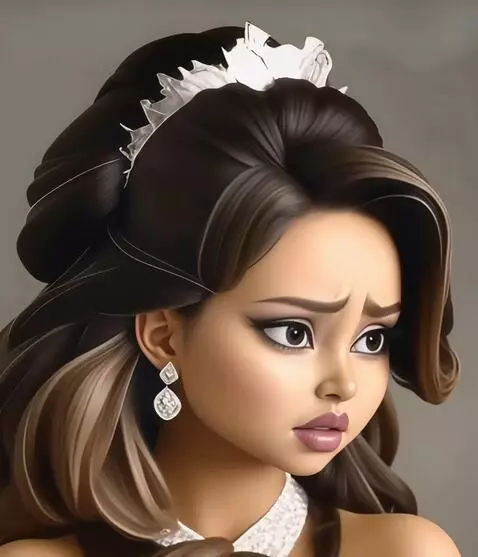 AI Video from prompt: A woman poses from various angles, quickly chang