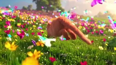 AI Video from prompt: A mesmerizing 5- video, hyperrealistic CGI. A pl