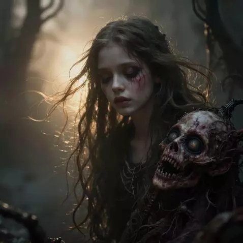 AI Video from prompt: A beautiful young girl in a trance, soft golden 