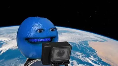 AI Video from prompt: Joyful plum gets send the space with GoPro