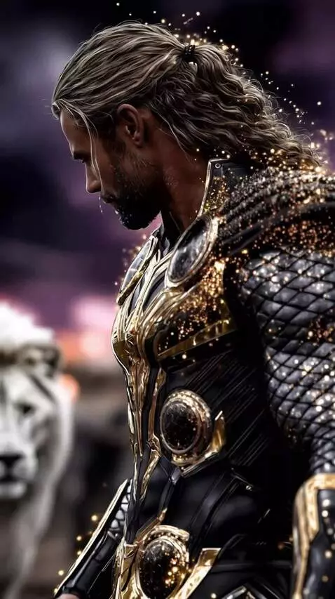 AI Video from prompt: A white beautiful lion with iridescent shiny fur