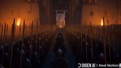 AI Video from prompt: medieval. dark fantasy. cold colors. marching so